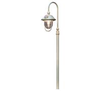 Palo Esterno Classico Bari Metallo Ceramica Bianco Sfumato Oro 1 Luce E27