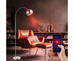 Lampada Da Terra Bogen RGB LED Smart Con App Cromata Sfera Mobile