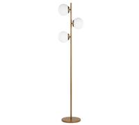 Beliani Lampada da terra con base in oro a 3 punti luce