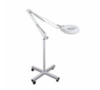 Lampada da Terra con Lente d;ingrandimento a LED, Braccio Girevole Regolabile, Base Stabile, Lente d;ingrandimento da Lettura per Bellezza, Salone, Tatuaggi, Unghie, Lettura e Cura della Pelle, 8X