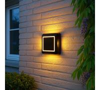 Globo Lampada LED solare 36505, picchetto a terra, applique, nero, alluminio Globo