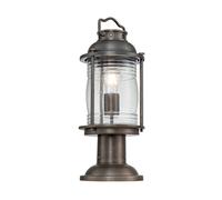 Lampada da terra con piedistallo per esterni lampada da terra in vetro trasparente alluminio ottone bronzo lampada da cortile E27
