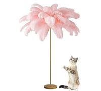 ANram Lampada da Terra con Piume di Struzzo, Lampade con Piume Moderne Semplici Illuminazione da Terra, Illuminazione a LED, Lampada con Piume in Stile Arte Moderna, Lampada da Terra con Treppiede