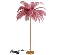 Lampada da terra con piume di struzzo viola funky - moderna lampada da terra alta per camera da letto e soggiorno, 3 temperature di colore, decorazione per la casa