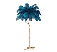 Lampada da Terra con Piume, Lampada da Terra con Piume di Struzzo Lampadine E14, Lampada da Terra Decorativa con Piume Colorate Design Moderno Lampada in Resina Luci Decorative, per Cucina, Soggiorno