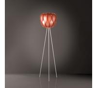 Lampada Da Terra Con Treppiede 1 Luce Queen In Polilux Rame D60 Made In Italy