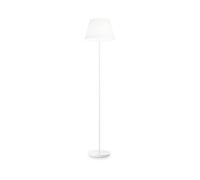 Lampada da terra CYLINDER PT2 BIANCO Ideal Lux 2 LUCI Montatura in metallo cromato. Diffusore in vetro soffiato bianco acidato