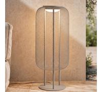 Lampada da terra da esterno a LED Lucande Korvyn, grigio pietra, 80 cm, IP44 LUCANDE
