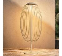 Lampada da terra da esterno a LED Lucande Richi, beige, altezza 90 cm, IP44 LUCANDE