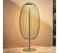 Lampada da terra da esterno a LED Lucande Richi, verde, altezza 90 cm, IP44 LUCANDE