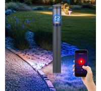 Lampada Da Terra Da Esterno Con Smart LED App RGB Google Alexa H 80 Cm