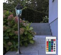 Lampada Da Terra Da Esterno Verde-Nera LED Dimmerabile Con Telecomando RGB [EEK: F]