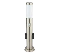 Lampada da terra da giardino dimmerabile con telecomando Presa di corrente per sentiero esterno con rilevatore di movimento Lampada da piedistallo, acciaio inox, LED RGB 8,5W 806lm bianco caldo, H 60c