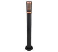 Lampada da terra da giardino per esterni lampada da terra per sentiero in acciaio inox per esterni, telecomando con memoria dimmerabile, accento rame nero fumo, 1x LED RGB 8,5W 806Lm bianco caldo, DxH