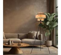 Piantana Lampada a Luce Indiretta Simil Legno Treppiede Lampada Letto H 150 CM [EEK: Non valutato]