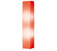 Lampada da terra dimmerabile con telecomando Lampada da terra a LED in carta bianca per soggiorno, cambio colore RGB, 2x 7,5W 2x 470lm bianco caldo, LxLxH 25x25x130 cm