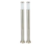Lampada da terra, dimmerabile con telecomando, lampada da terra, lampada da esterno, luce da giardino, lampada da vialetto, cambio colore RGB, 8.5W 806lm bianco caldo, DxH 7.6x110cm, set di 2