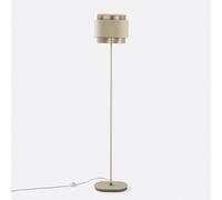 Lampada da terra doppia in ferro, Leila Beige TU