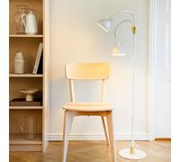 Lampada da terra Dyberg Larsen Lilje, bianca, altezza 135 cm, a 2 luci Dyberg Larsen