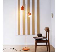 Lampada da terra Dyberg Larsen Ocean, arancione, altezza 160 cm, a 2 luci Dyberg Larsen