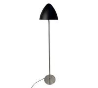 Lampada da Terra Dyberg Larsen Oulu Nero/ Acciaio Spazzolato