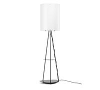 lampada da terra e ripiano portaoggetti STONE Ø 46xh180 cm Struttura in metallo e ripiani portaoggetti verniciato Nero nero