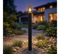 Lampada Da Terra Globo Lampione Da Giardino Esterno IP44 Rilevatore Movimento