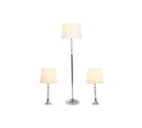 Lampada da Terra Home ESPRIT Bianco Argentato 50 W 220 V 35 x 35 x 150 cm [3