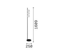 IDEAL LUX Lampada da terra BINOMIO 3 luci G9 dimmerabile ottone - lampadine incluse