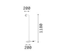 Lampada da terra IDEAL LUX Dodo nera, altezza 118 cm, dimmerabile in metallo IDEAL LUX