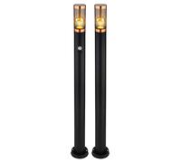 Lampada da terra illuminazione per esterni Lampada da terra fumo rame esterno con rilevatore di movimento giardino acciaio inossidabile, plastica, 1x E27, PxH 7,6x110 cm, set di 2