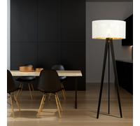 Lampada da Terra in Acciaio e Tessuto ASTON 1 E27