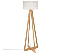 Lampada da terra 50x150 cm con gambe in bambù e paralume bianco Atmosphera Diempi