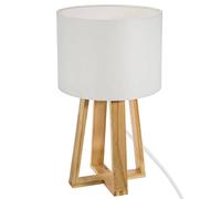 Lampada da terra in legno di molu bianco