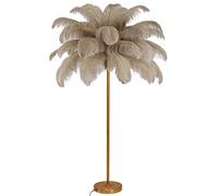 Lampada da terra in piuma di struzzo naturale in stile nordico Lampada da terra con piume Lampada da terra romantica con piume ad angolo per la camera delle ragazze, soggiorno, arredamento della cam