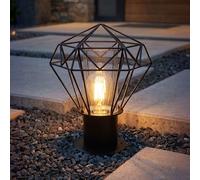Lampada Da Terra Industriale A Rete Per Esterni Nera H 31,5Cm [EEK: Non valutato]