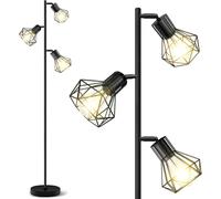 Lampada da terra industriale, lampada da terra ad albero di fattoria con teste a