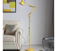 Lampada da terra industriale regolabile per soggiorni e camere da letto - Lampada da terra rustica in stile fattoria con braccio orientabile Attacco E27 Perfetta per la lettura e lo studio Finitura