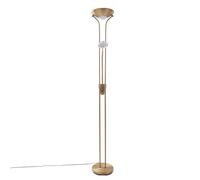 Lampada da terra 'Josefin' dimmerabile colore Marrone, in Metallo ad es. Soggiorno & Sala da pranzo (2 luci, lampadina inclusa) di Lindby | lampada da pavimento, lampada da terra