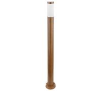 Lampada da terra, lampada da esterno, lampada da giardino, lampada da terra, lampada da sentiero, terrazza IP44, acciaio inossidabile aspetto legno, 1x attacco E27, DxH 12,7x110 cm
