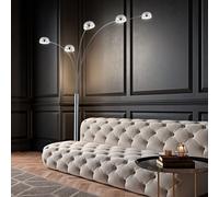 Piantana Luci Soggiorno Proiettori Marmorizzato Argento 5-Flammig H 200 CM [EEK: Non valutato]