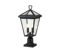 Lampada da terra, lampada da sentiero, lampada da esterno, lampada da giardino, lanterna, vetro, IP44, H 51,4 cm