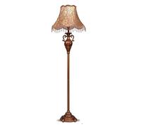 Lampada da terra Lampada da terra in resina vintage Lampada da terra antica con paralume in tessuto Lampada da terra classica con attacco E27 per lampada da terra per soggiorno (Colore : A Size :