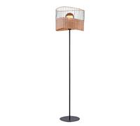Piantana Metallo Holzgeflecht Vintage Look Lampada di Design [EEK: Non valutato]