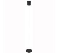 Lampada da terra lampada da terra lampada laterale lampada da giardino luce esterna lampada da patio, metallo plastica nera, dimmer tattile a batteria, LED 3W 130Lm 3000K bianco caldo, H 120 cm