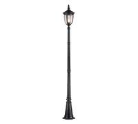 Lampada da terra lanterna lampada da esterno vetro trasparente alluminio bronzo stagionato E27 IP44 lampada da cortile