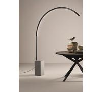 LAMPADA DA TERRA LED AD ACRO CON BASE IN MARMO PT.BIBLO-MARMO.NERO NERO