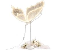 Lampada da Terra LED Butterfly, Larghezza 100 cm, Luce 3000K o 6000K | Illumina decorazioni per matrimoni e feste, espositori da pavimento o sospesi,ali in pizzo su telaio in ferro(warm)