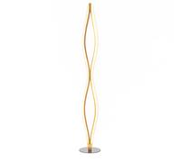 Lampada da terra LED design moderno soggiorno lampada da terra Lampada da terra argento, interruttore curvo, 1x LED 30,8W 2156Lm bianco caldo, H 146,5 cm