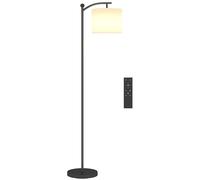 Lampada Da Terra Led Dimmerabile Con Telecomando, 11 Temperature E 11 Luminosità, Timer 60 Minuti, Nero